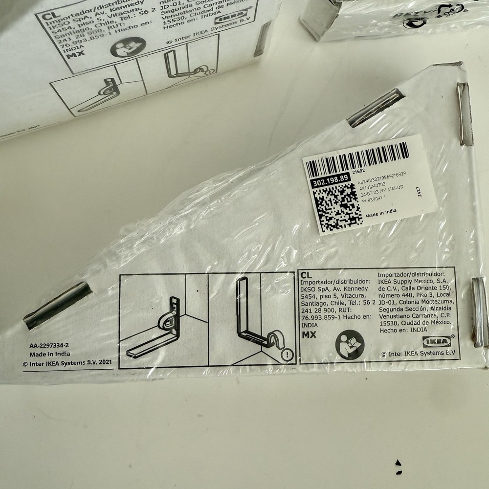 IKEA BETYDLIG Curtain Rod Wall Ceiling Bracket Holder Lot Of 3 White 302.198.89 - Picture 4 of 6
